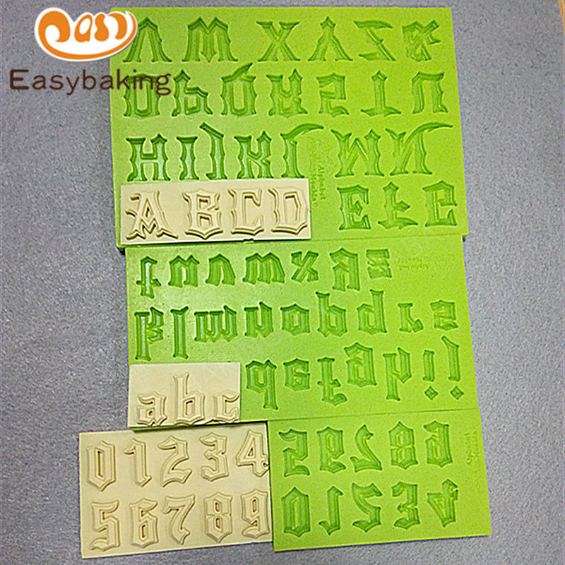 Alphabet  Fondant Mould Silicone Molds for Cake Decorating