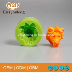 Trophée d'artisanat fait à la main en 3D tête de lion gâteau sur le thème des animaux décorer moule à savon en silicone