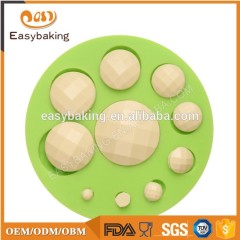 High quality different size pearl shape silicone fondant cake mold for home or party