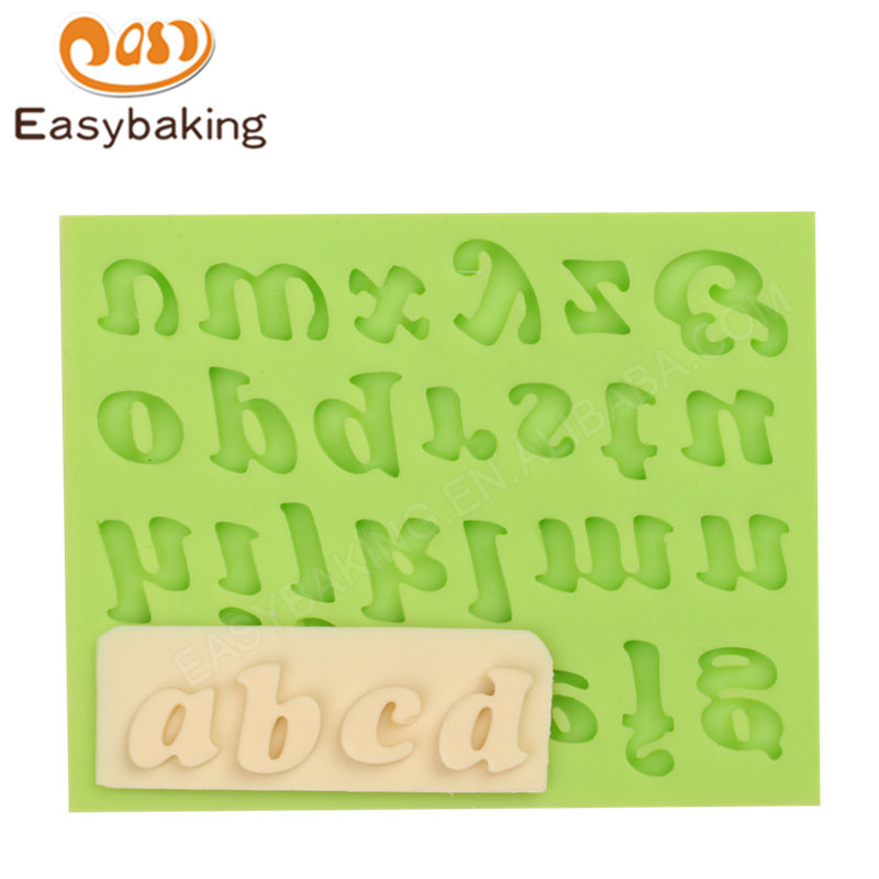 Alphabet shape fondant mold 3d silicone cake mould
