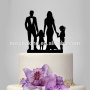 Gâteau de famille personnalisé Couple avec silhouette d'enfants