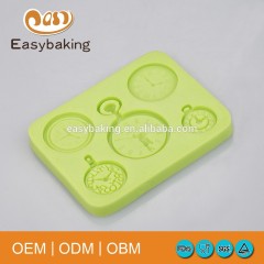 Five Different Design Pocket Watch Chocolate Molds Silicone Cake Decoration Molds