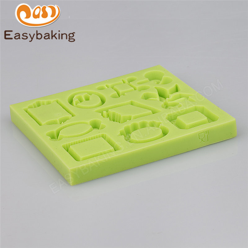 European frame multi-shaped silicone cake / cake decoration mold