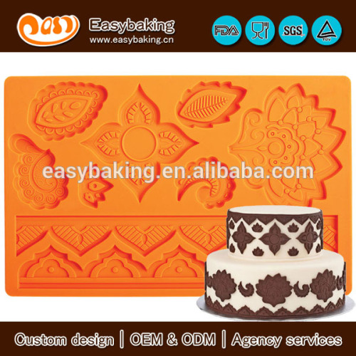 Cake Decorating Floral & Lace Arch Multi Mat Silicone Mould