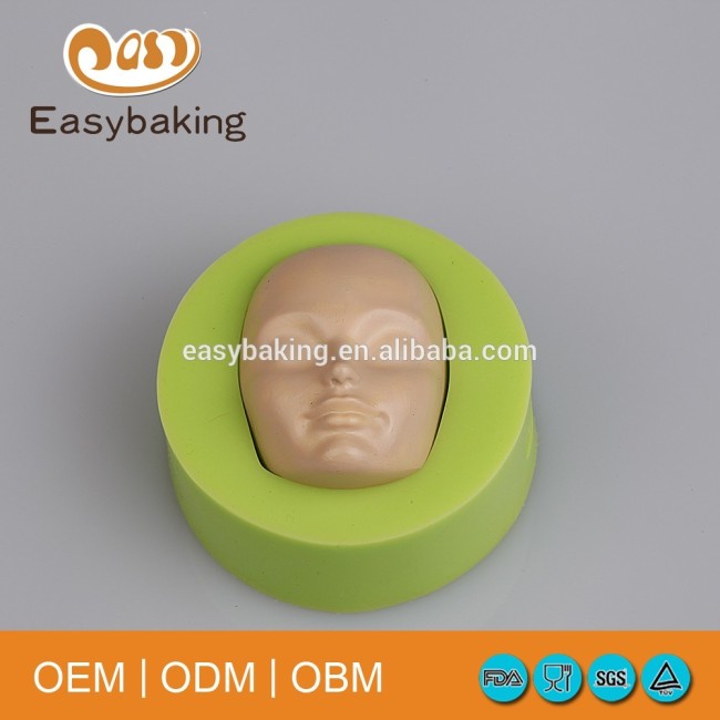 Самая продаваемая форма для помадки Slepping Baby Face для украшения силиконового мыла
