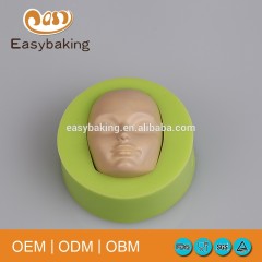 Molde de Fondant de cara de bebé con mejores ventas para decorar jabón de silicona