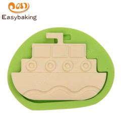 Herramientas de decoración de pasteles con forma de barco 3D, molde para hornear, molde de silicona para Fondant