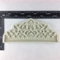 Molde de fondant de silicona con corona grande para decoración de pasteles de boda