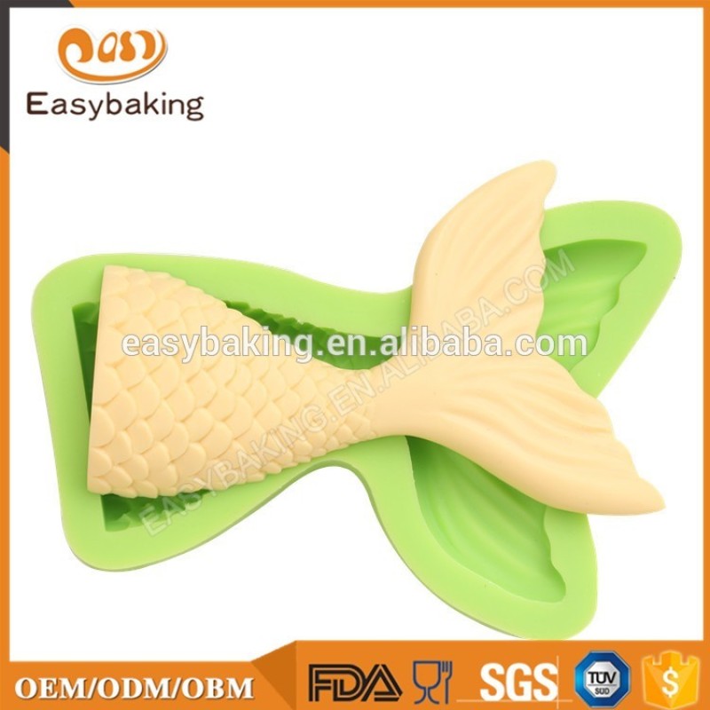 Unique Fish Tail Silicone Cake Mold For Fondant Cake