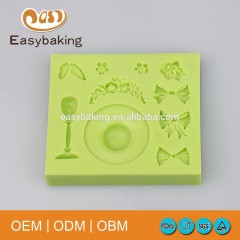 Craft Bow Flowers Travel Cap Trophy Silicone Bakeware Cupcake Molds For Cake Decorate