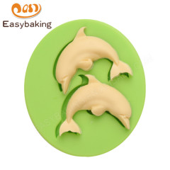 Two lovely dolphins wholesale cake silicone molds