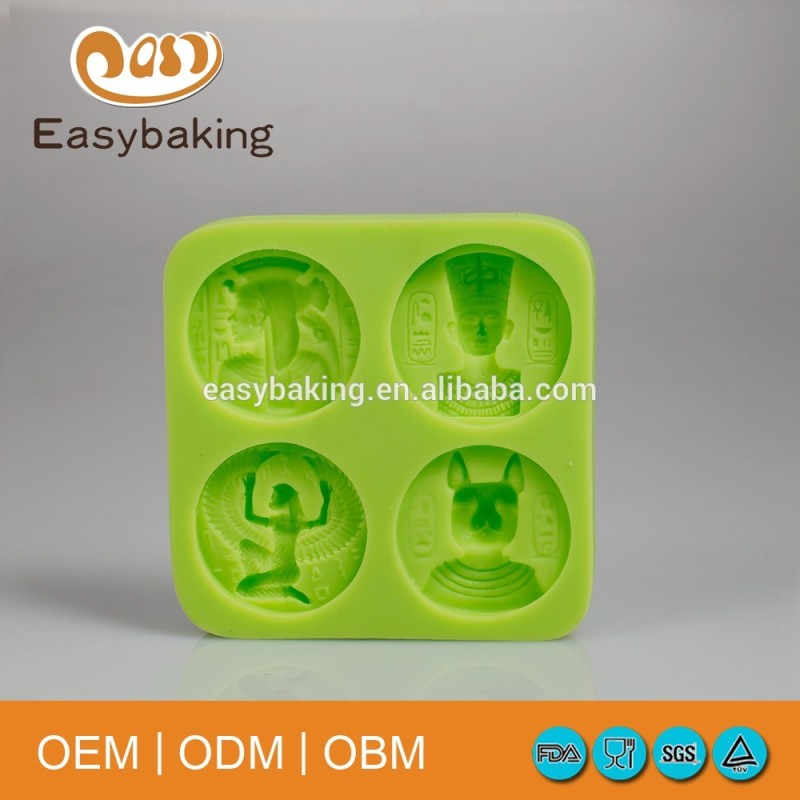 Egyptian Pharaoh cake decorating silicone mold for Fondant cake