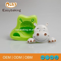 Moule à gâteau en silicone de dessin animé de savon de forme d'hippopotame