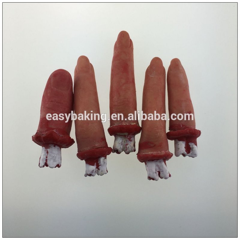 Zhejiang wholesale Halloween Horror finger shape silicone molds soap mold fondant cake decorating