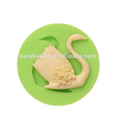 New product FDA swan silicone mold for fondant cake
