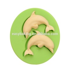 Wholesale 3D dolphin muffin silicone molds cake decoration