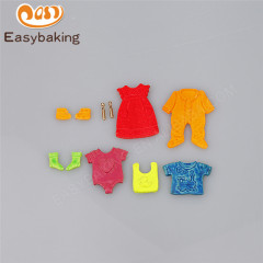 Molde de pastel de silicona para ropa de bebé para decoración de pastel de Baby Shower