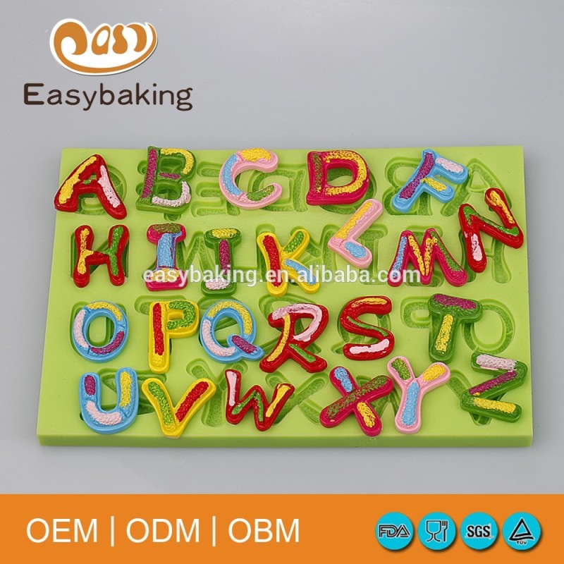 Shopping Online Websites Non-Stick Chocolate Candy Cake Decorations Letter and Numbers Silicone Mold