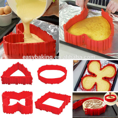 4pcs Magic Bake Snake Cake Moule en silicone pour gâteau DIY