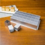 Juego de moldes para pasteles cuadrados con combinación de letras y números de tipo móvil para hornear DIY