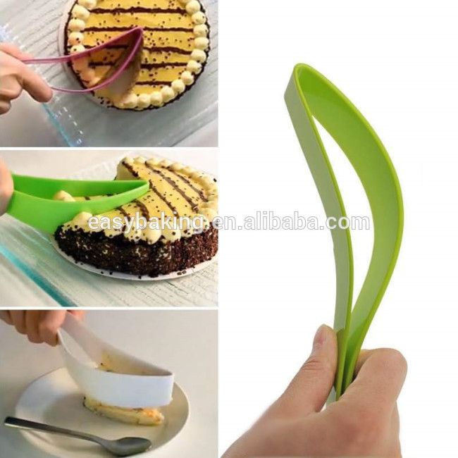 Servidor plástico colorido de la torta del cuchillo del cortador del utensilio de cocina de la categoría alimenticia