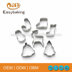 Hot sale food grade christmas design stainless steel cookie cutters