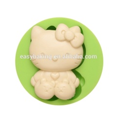 Série de dessins animés mignons Hello Kitty forme moules à savon en silicone décoration de gâteau fondant