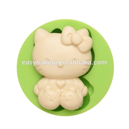 Cute cartoon series Hello kitty shape silicone soap molds fondant cake decoration