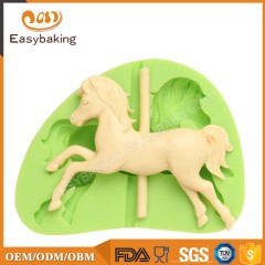 Los mejores proveedores al por mayor Moldes de caballo de silicona Fondant 3D