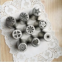Boquillas para manga pastelera de glaseado DIY, herramientas de decoración de pasteles de acero inoxidable
