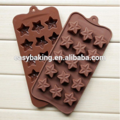 Moldes de policarbonato para chocolate con forma de estrella de cinco puntas de silicona segura y no tóxica