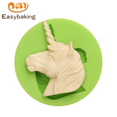 Moldes de silicona con forma de cabeza de caballo, moldes de Fondant para decorar pasteles