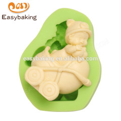 Molde artesanal de azúcar de silicona para cochecito de bebé de alta calidad personalizado al mejor precio