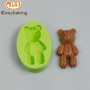 3D decorative bear silicone soap mold for cake