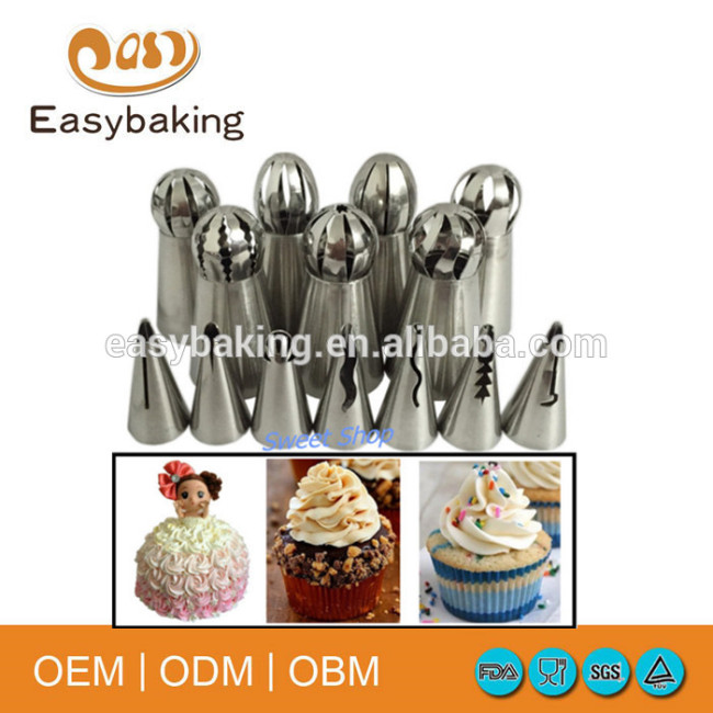Boquillas rusas de acero inoxidable para cupcakes de flores, puntas para manga pastelera, tubos, herramientas de decoración de pasteles