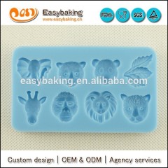 Serie de animales, moldes de silicona, herramientas para fondant, decoración de pasteles