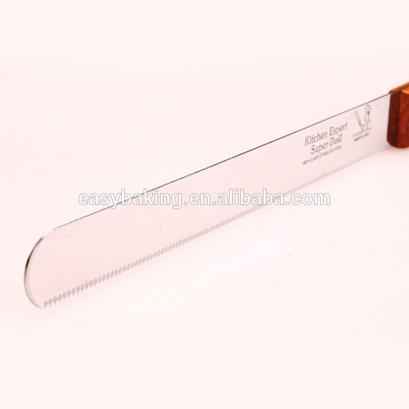 Kitchen Expert Stainless Steel With Wooden Handle Cake Serrated Knife