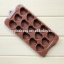 Molde de chocolate de silicona en forma de corazón de azúcar de gelatina de cubitos de hielo de 15 cavidades