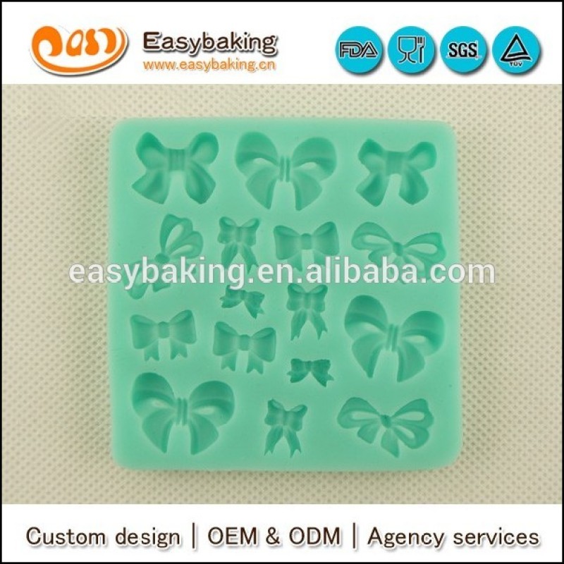 Different bow shapes silicone molds for candy