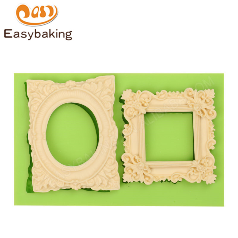 Frame pattern fondant 3D silicone mold diy baking handmade soap jelly chocolate candy mold