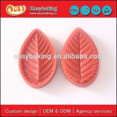 Múltiples usos populares 3D sugar craft veiner leaf fondant molde de silicona para el hogar o la fiesta
