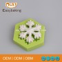 Masilla de copo de nieve de molde de silicona hexagonal para decoración de pasteles