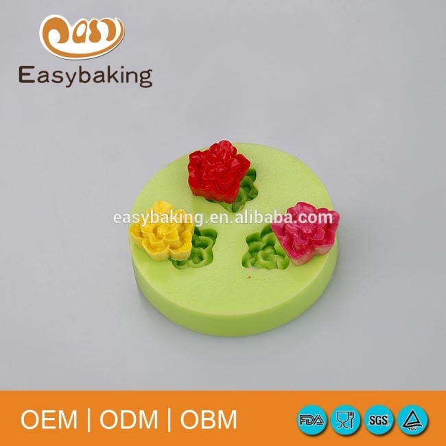 FDA Cheap Rose Silicone Chocolate Moulds For Cake Decorate Candy Jewellery