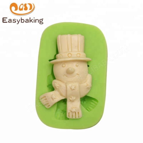 Christmas Snowmen With Scarf And Hat Silicone Cake Decoration Mould