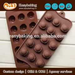 Molde redondo de silicona para chocolate con 15 cavidades Jelly Candy Tools