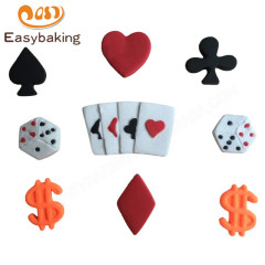 3D-Poker-Würfel-Fondant-Dekorationswerkzeuge DIY-Geburtstagskuchen-Silikonformen