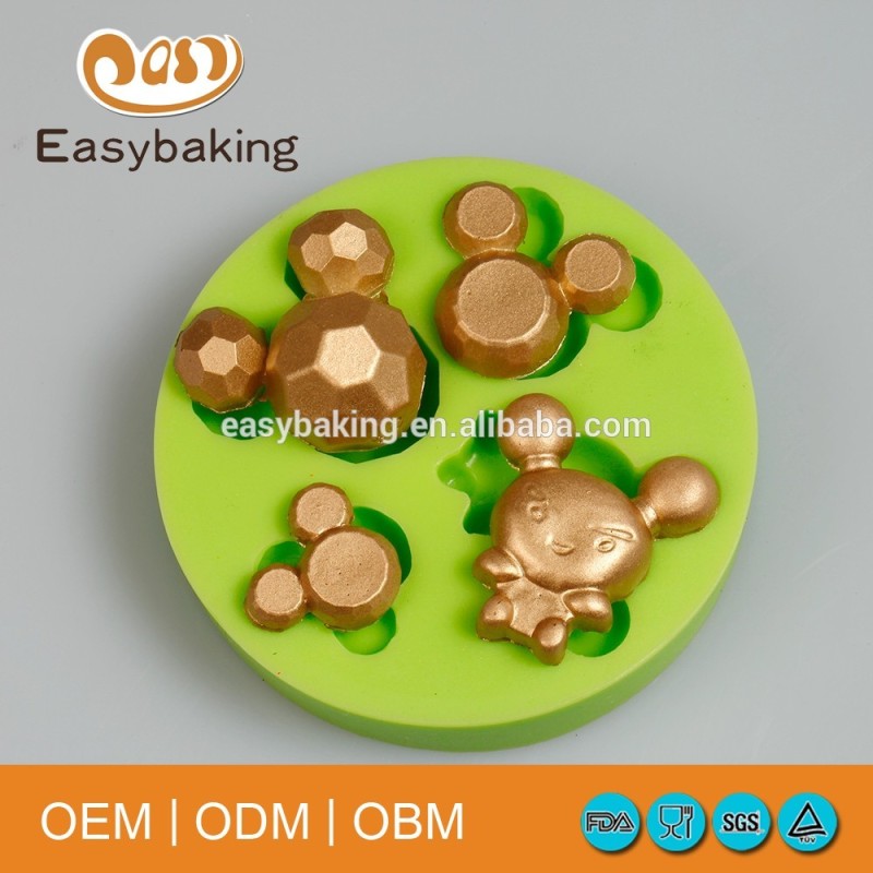 Minnie mouse shape mickey head silicone mould for candy