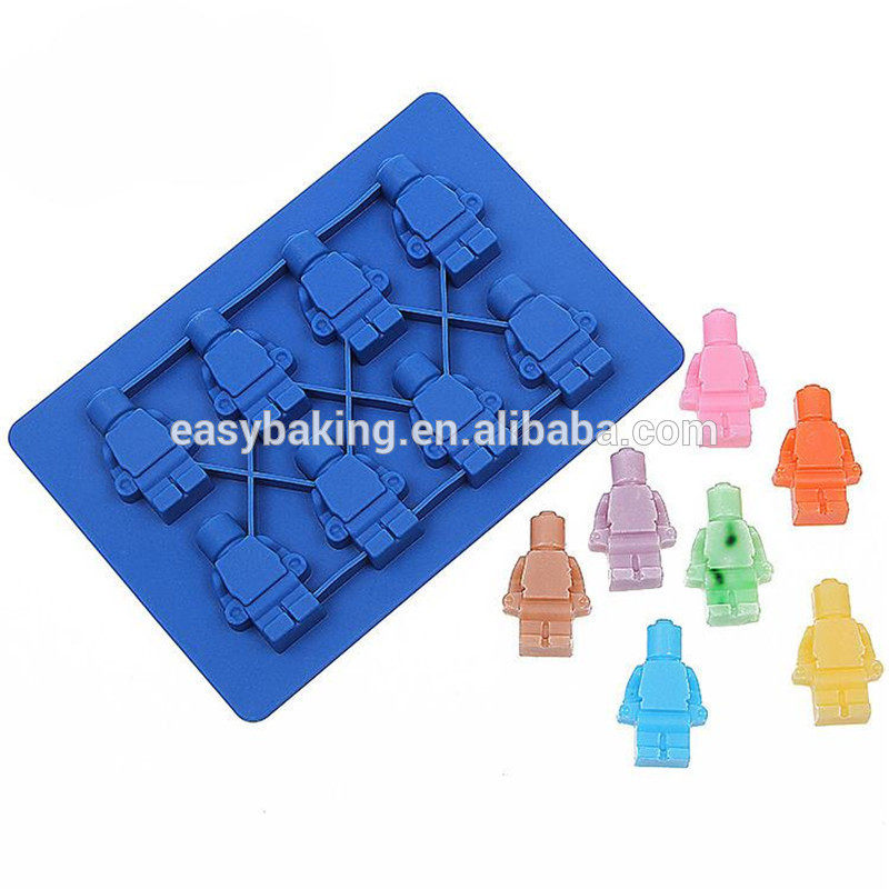 Cake Tools Robot shaped for Candy Chocolate Ice Cube Lego silicone mold