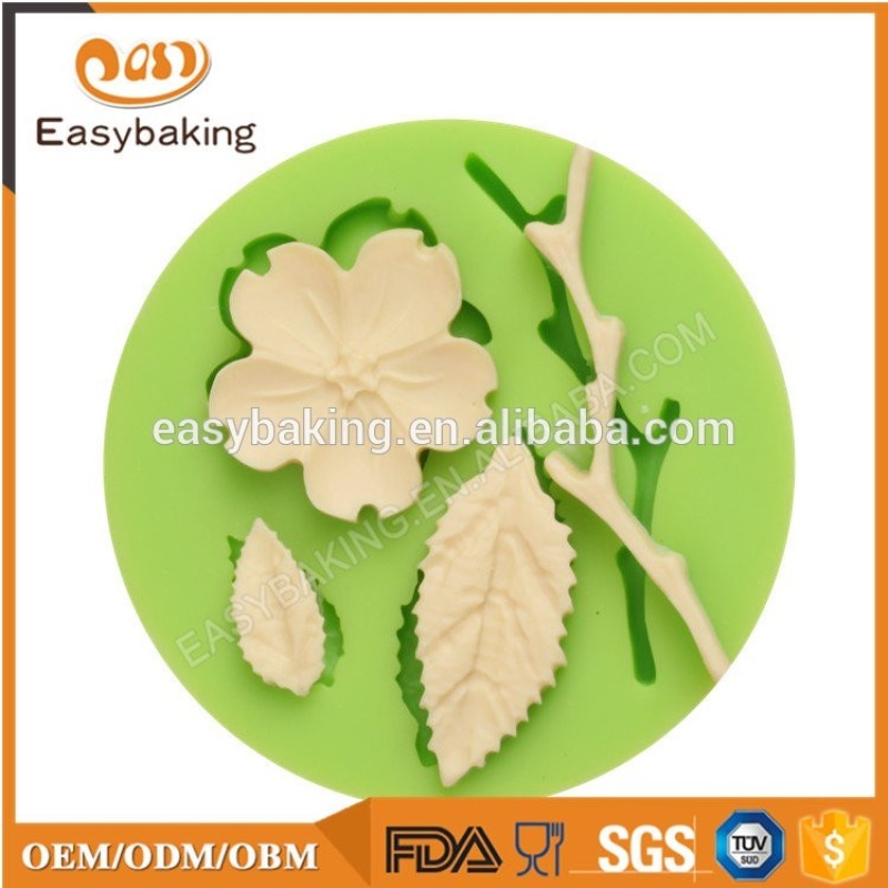 Amazon hot sale mushroom and sunflower silicone cake decoration mold