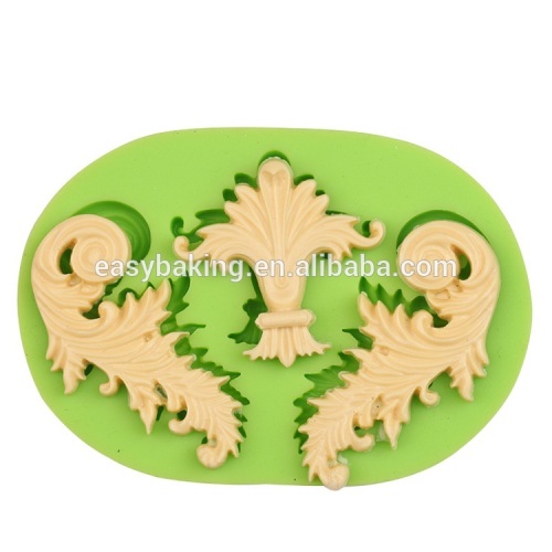 Easy to clean baroque artist silicone fondant molds cake baking tools